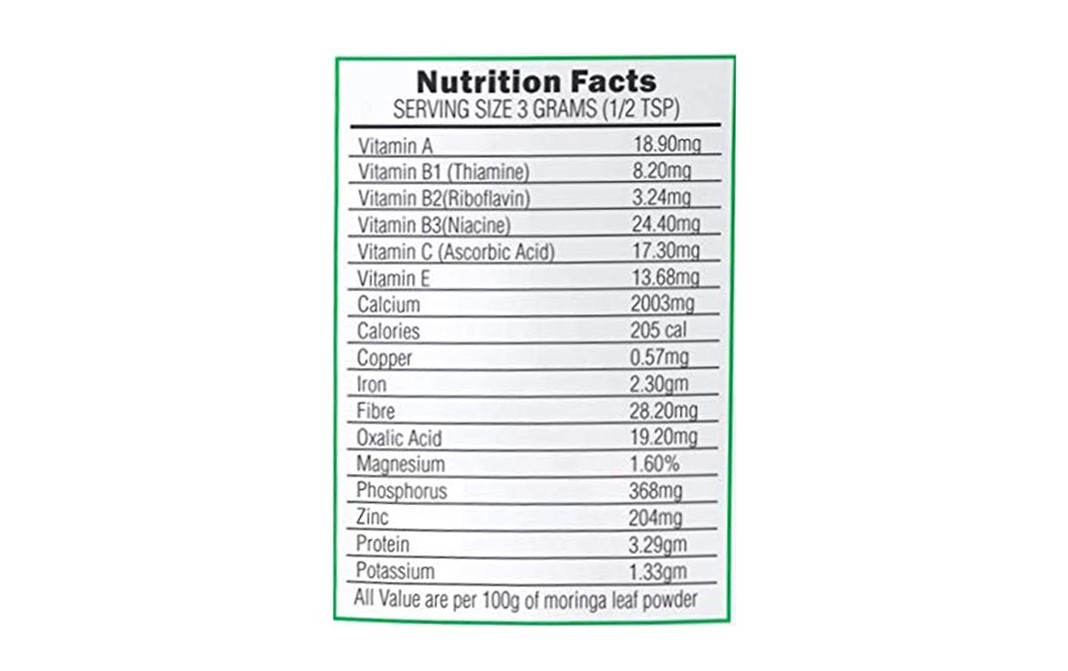 Nature's Gift Moringa Leaves Powder    Pack  400 grams